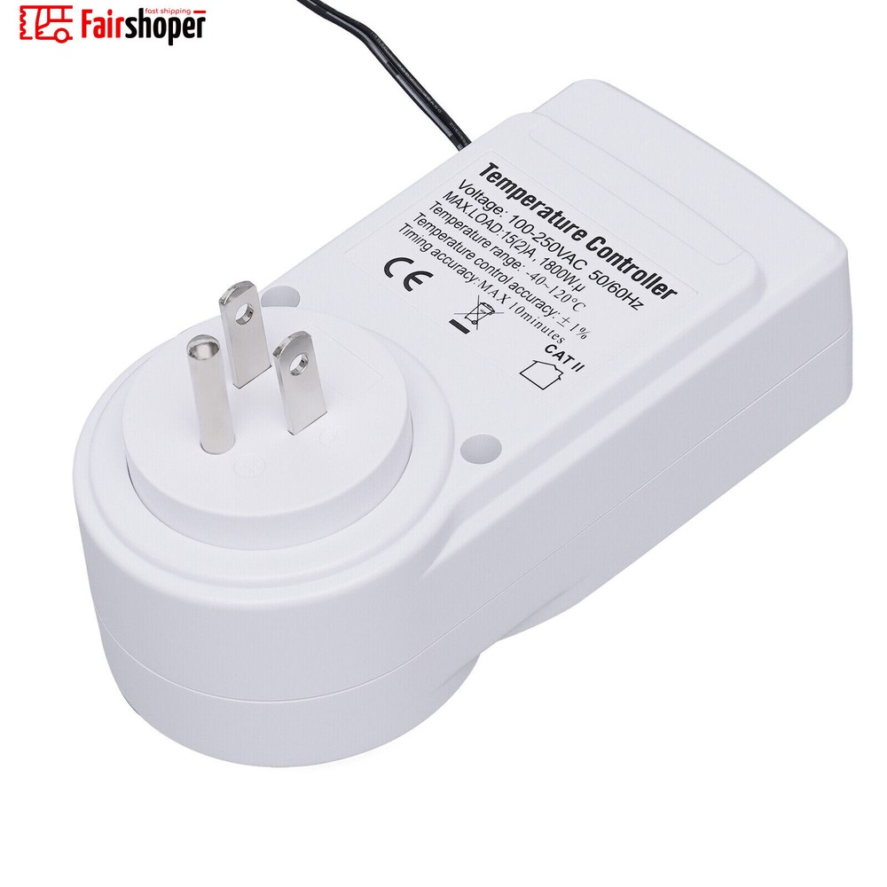 Digital Plug in Thermostat Timer Switch Socket Temperature Controller Switch USA