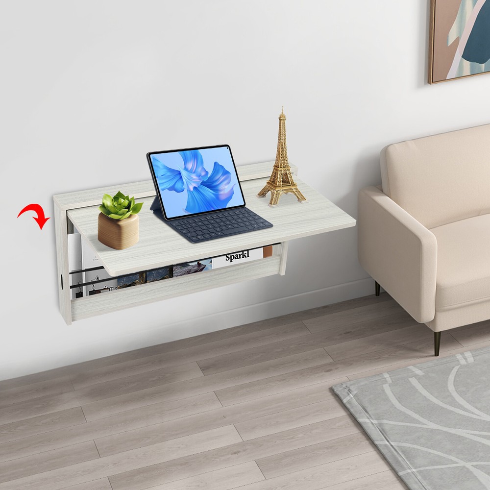 Wall Mounted Folding Table Light Gray Fold Down Table Wall Mounted Home
