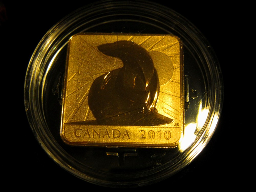 Sterling Silver Gold Plated Coin - Polar Bear (2010)