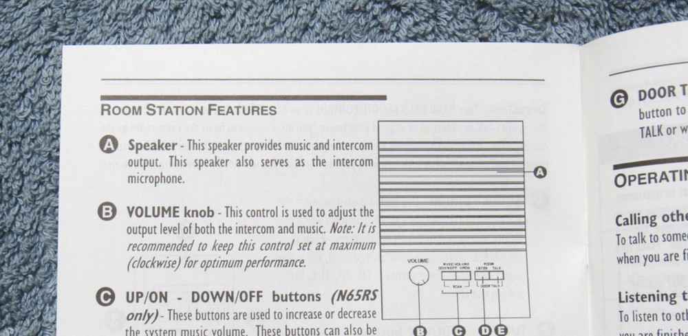 MC302 Owner's Guide - Operating Instructions - Manual M&S Home Intercom