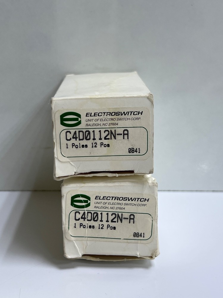 (Lot 2 Pcs) Electroswitch C4D0112N-A Rotary Switch