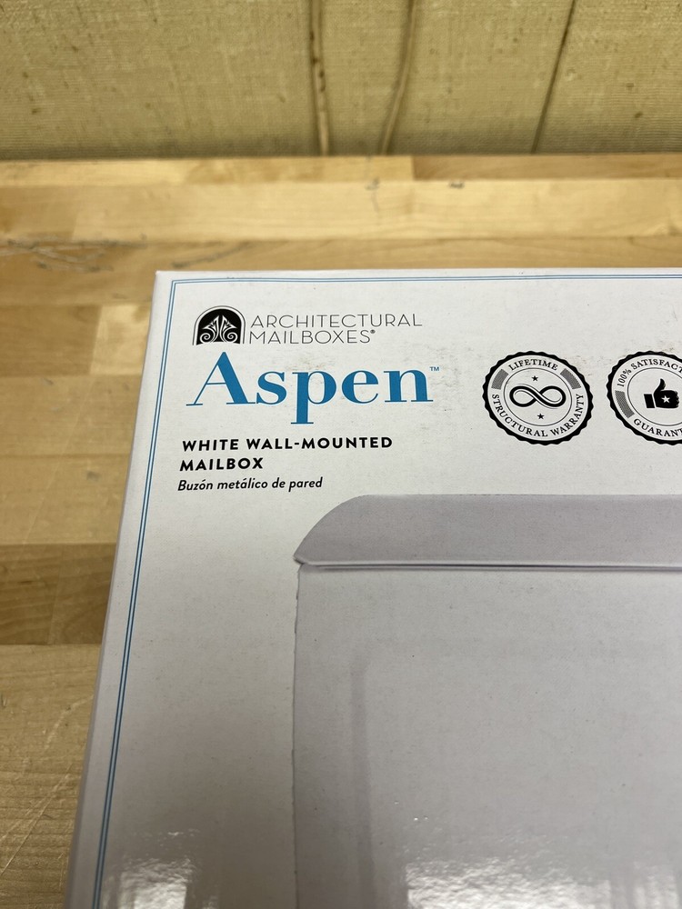 Architectural Mailboxes ASPEN White Wall-Mounted Mailbox - 11.2” X 9” X 3.9”