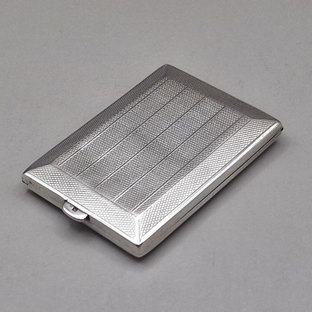 Sterling Silver Engine Turned Matchbook Case by William Neale 1925
