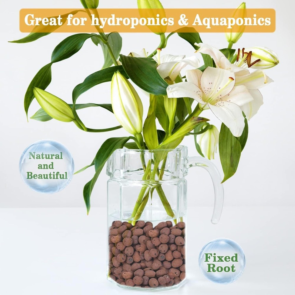 Hydroton Clay Pebbles for Hydroponics, 10lb