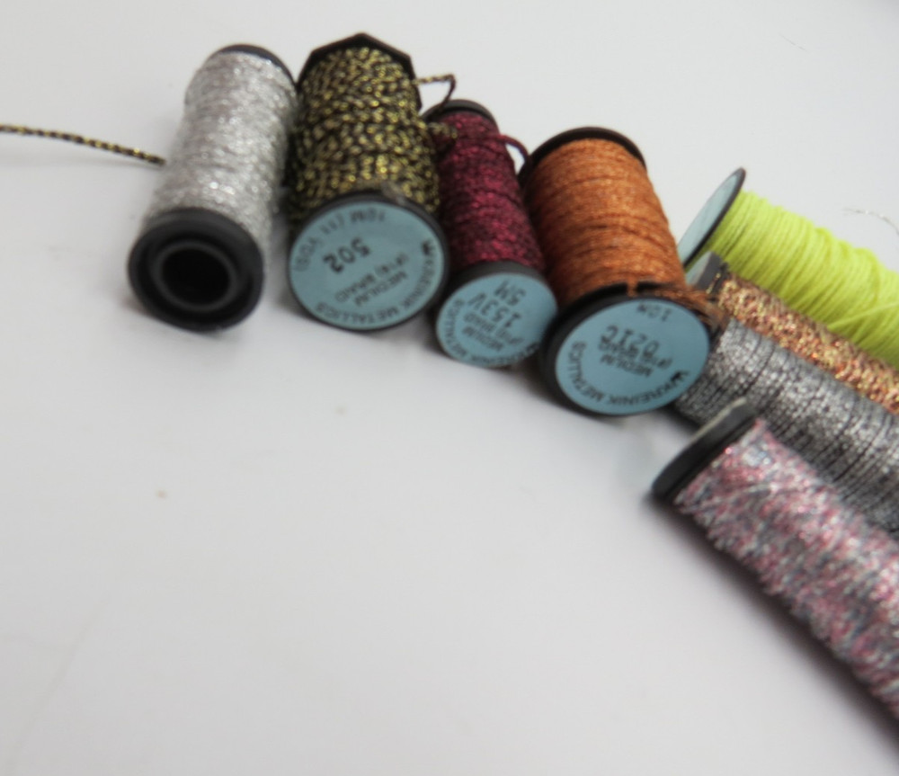 Kreinik Metallic Thread for Stitching #16 Braid 12 Spools Mixed