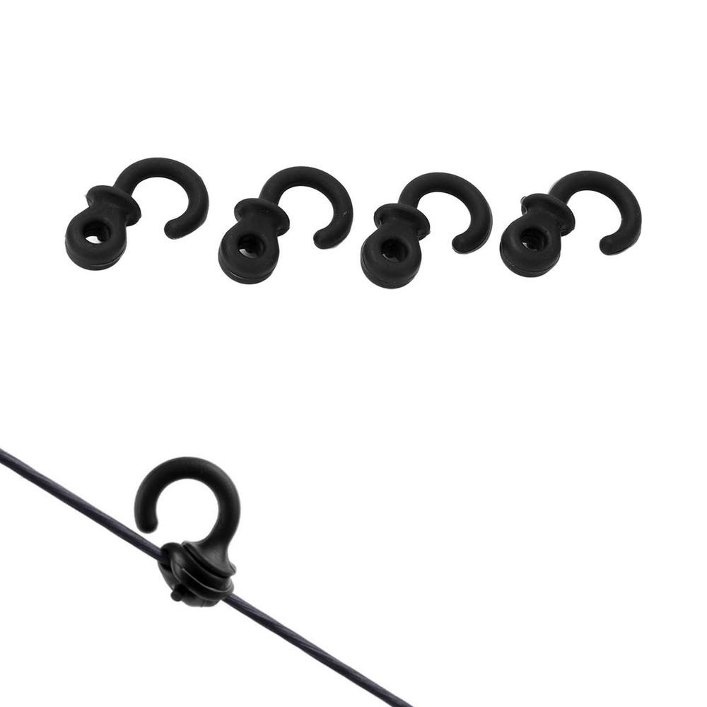 (Black)4Pcs Archery Bow String Silencers Monkey Tail Compound Bow String