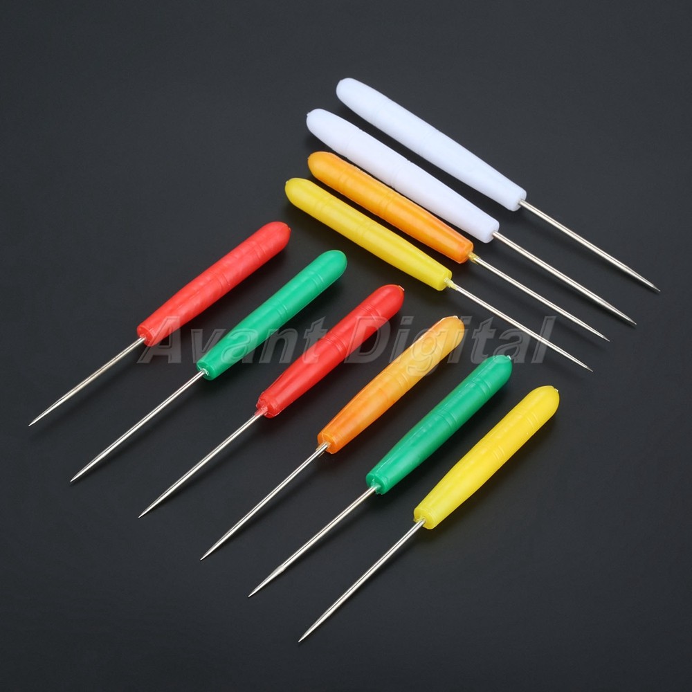 10pcs Sewing Awls Leather Punch Repair Stitching Clicker Tool Plastic Handle