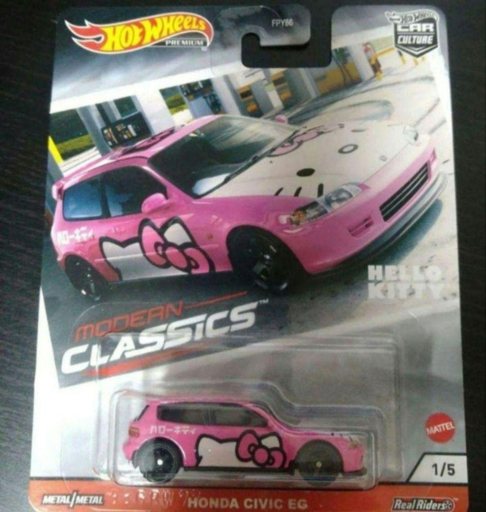 Hot Wheels Honda Civic EG Hello Kitty Premium Model