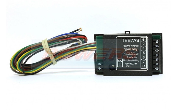 TEB7AS 12V VOLT 7 WAY UNIVERSAL UPGRADE KIT PASS BYPASS RELAY TOWBAR WIRING