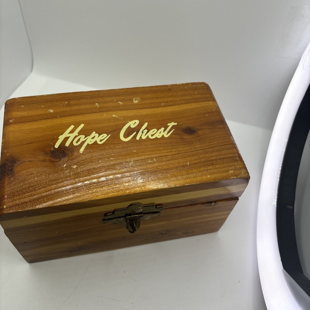 Vintage Cedar Mini Hand Made Hope Chest
