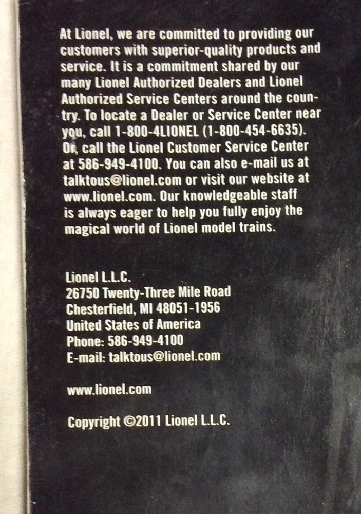 Lionel Trains: 2011 Volume 2 Catalog Detailed Guide.