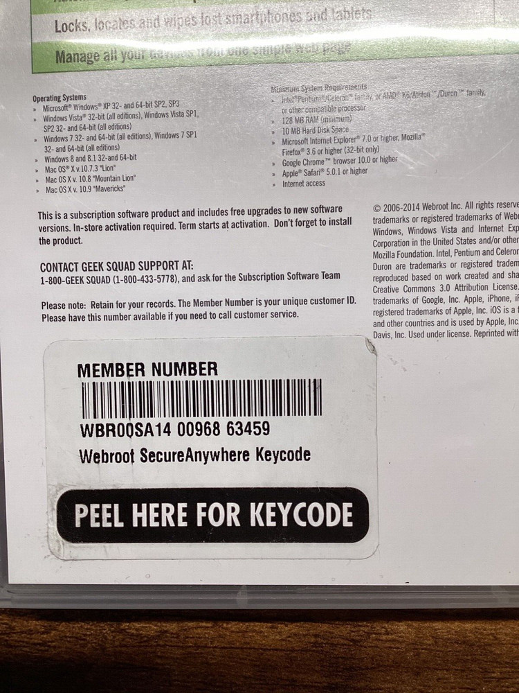 Webroot Internet Security for Pc, Mac