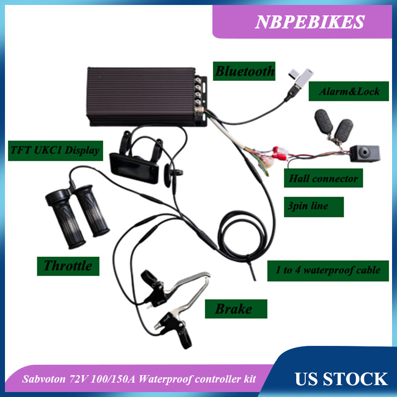 US stock:Sabvoton 72V 100A/150A programmable waterproof controller kit.