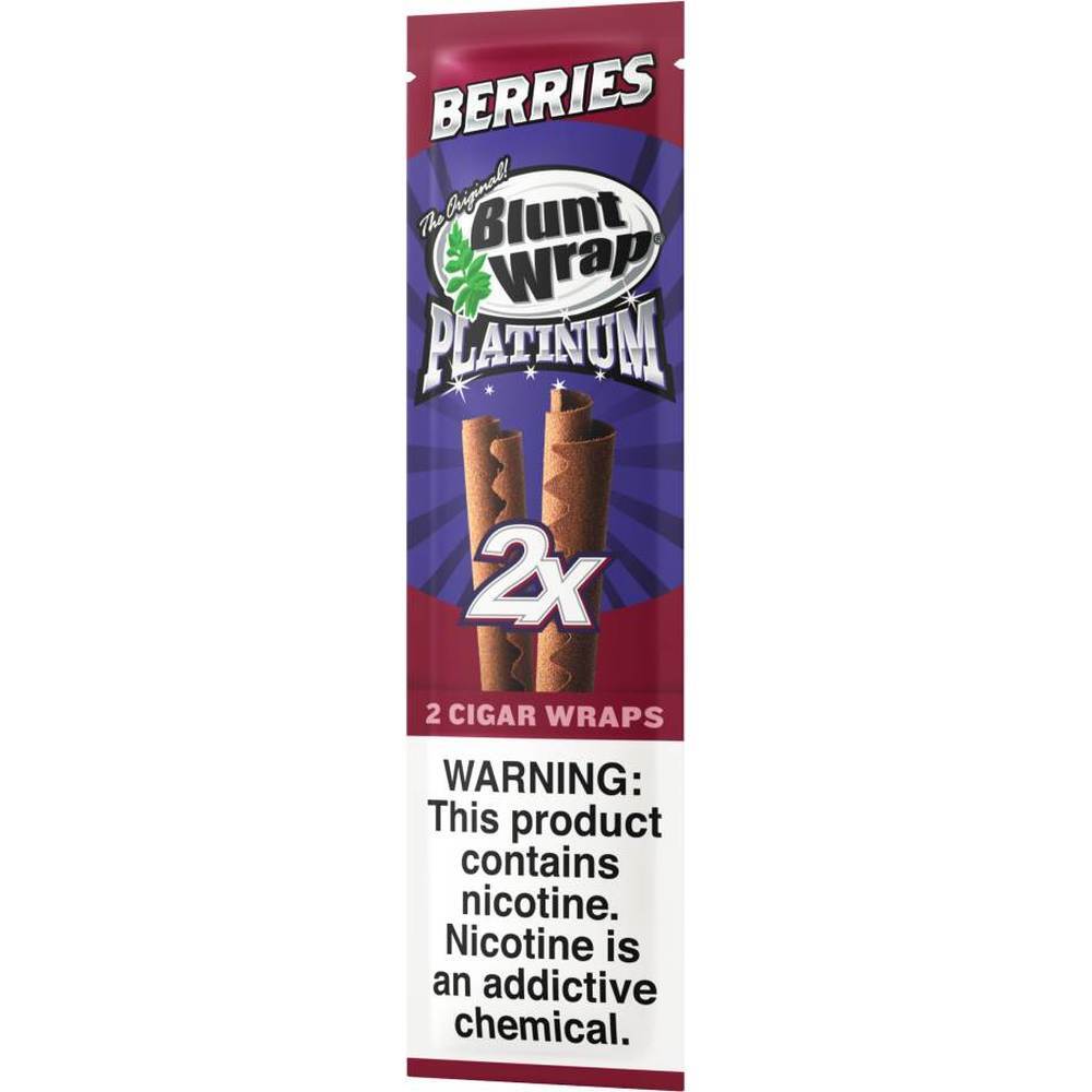 Double Platinum Wraps - Berries Flavor Wraps - 25 Pouches (2 Per Pack)