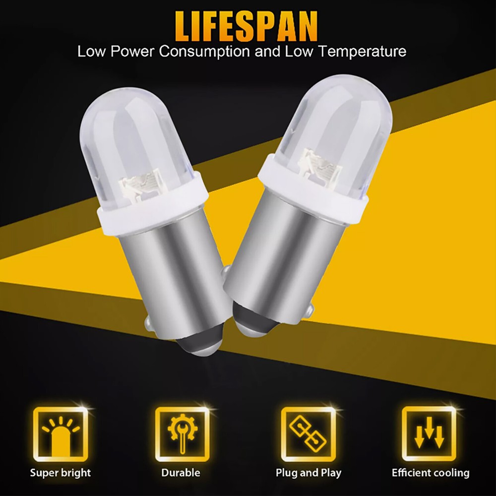 20x Super White BA9S LED Interior Instrument Panel Dash Map Light Bulb 1815 1895