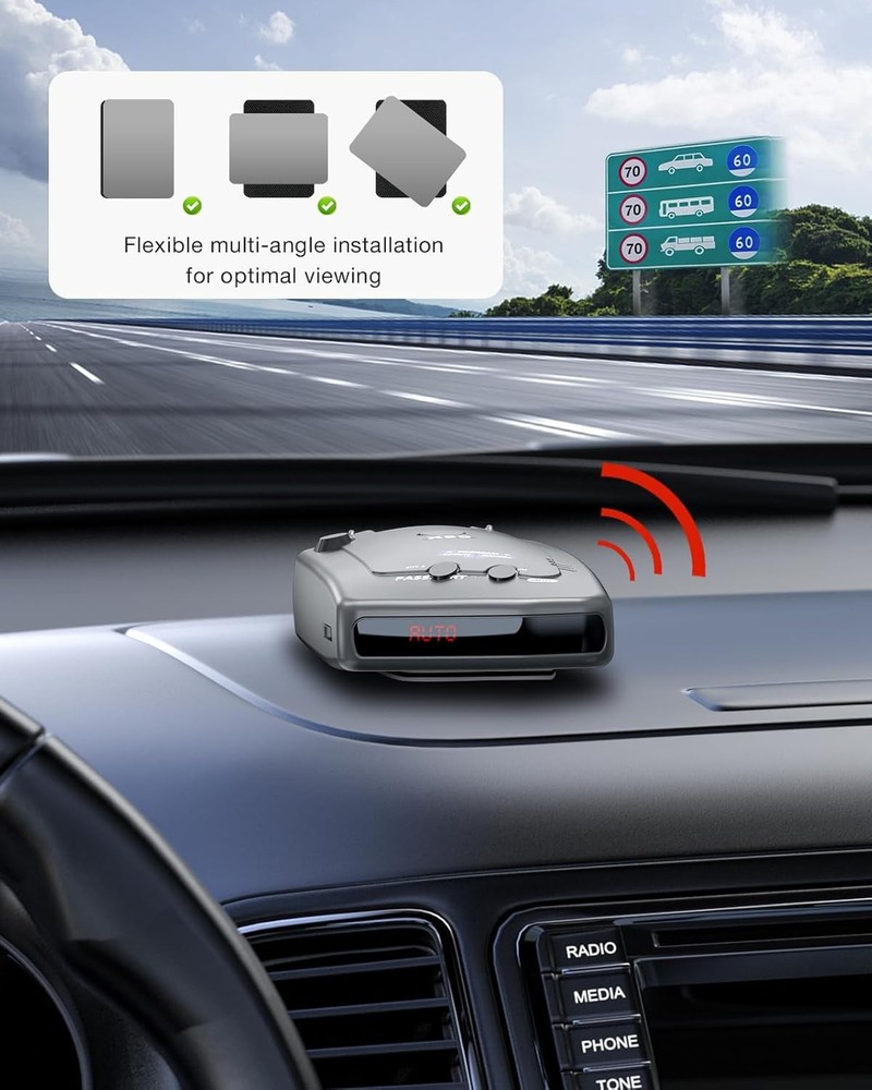 Radar Detector Dash Mount – Compatible with Cobra, Uniden, Escort & More Secure