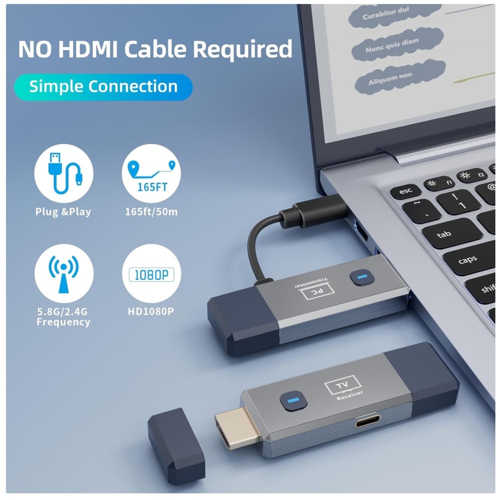 Portable Wireless HDMI Transmitter Receiver