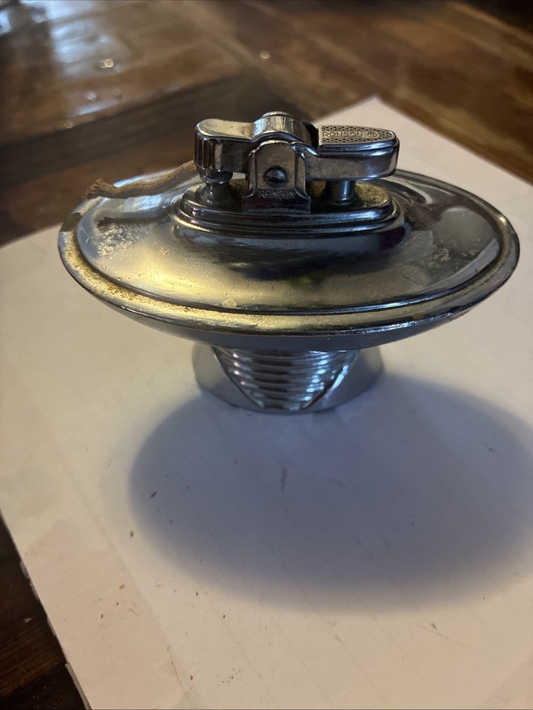 Vintage Ronson Tempo Table Lighter Chrome USA