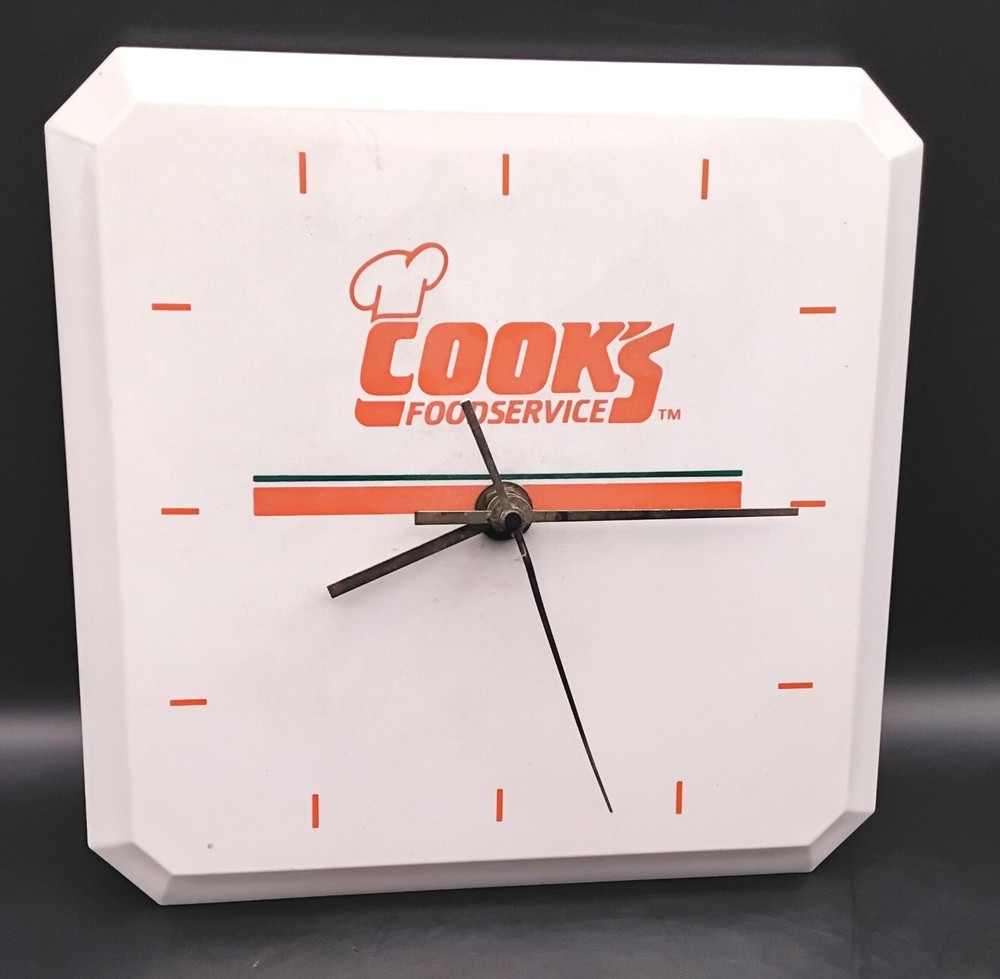 (BoxAA) Vintage Cook's Food Service Clock Not Working