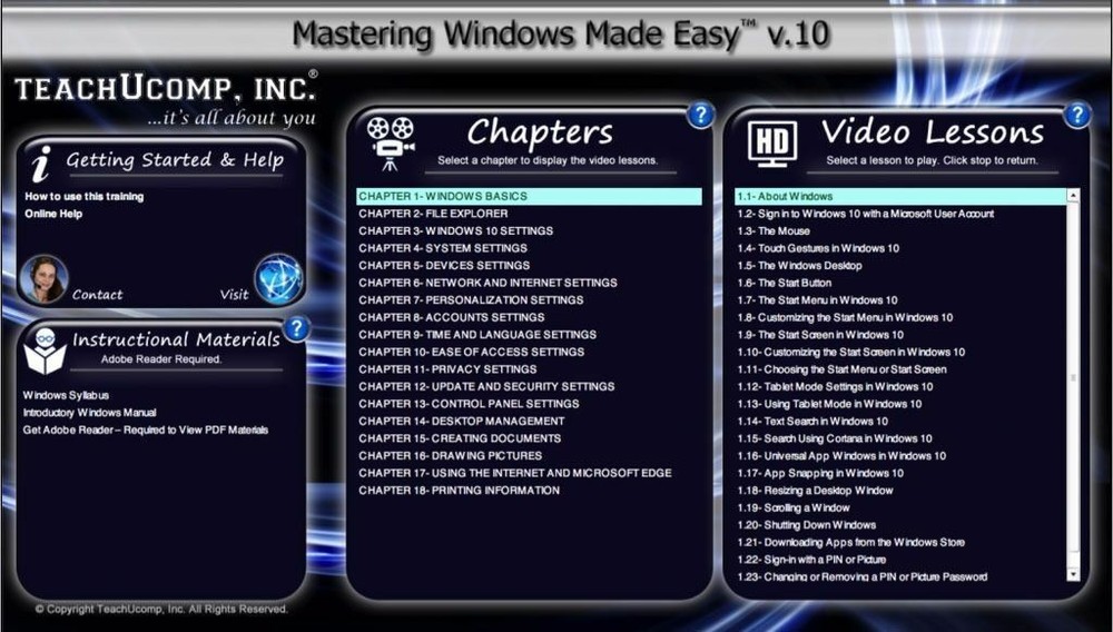 Learn Microsoft WINDOWS 10 Training Tutorial DVD and Digital Course 164 Lessons