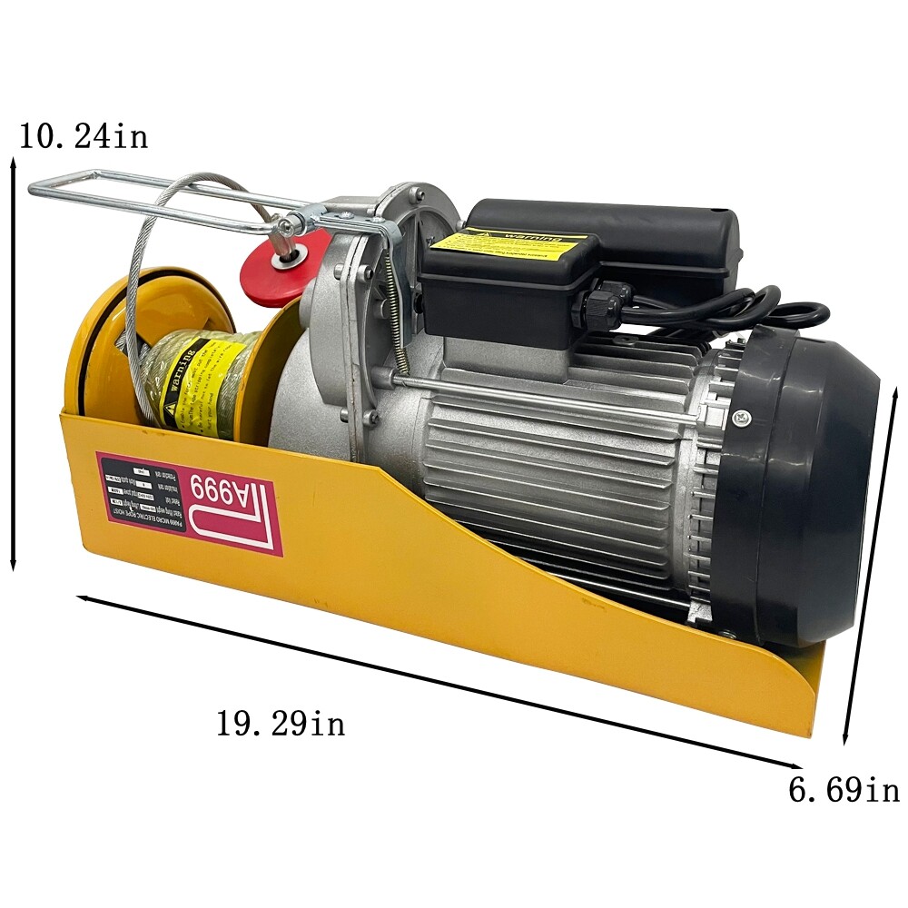220V 1800W Multi-function Electric Hoist Mini Wire Rope Winch Steel Wire Block
