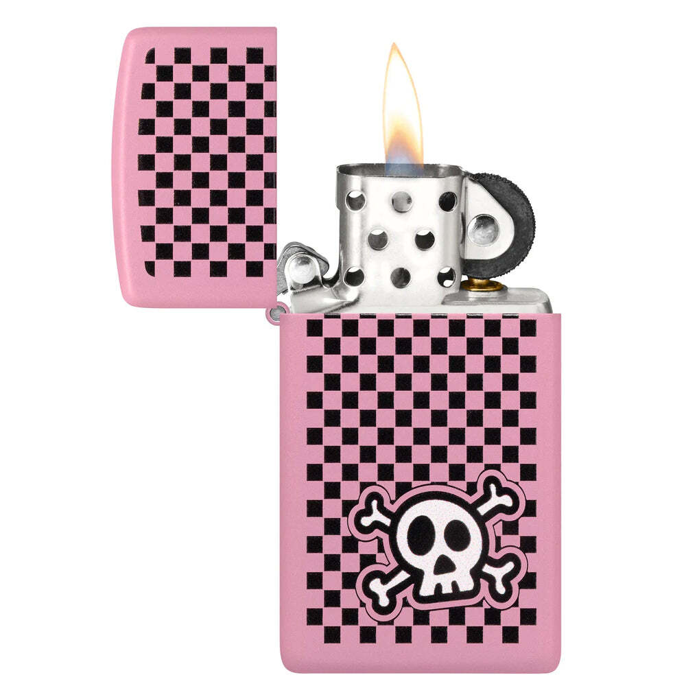Zippo Checkered Skull Design