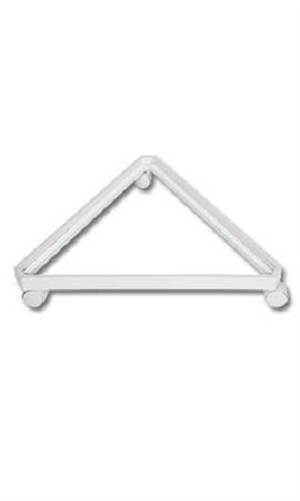 Wire Grid Triangle Tower Display Rack Casters Rolling Castors white 2' x 5 ½' H