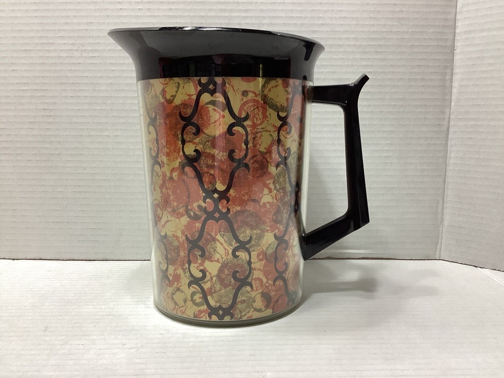 Vintage Thermo Serv Double Wall Pitcher  Mod Design 1970's