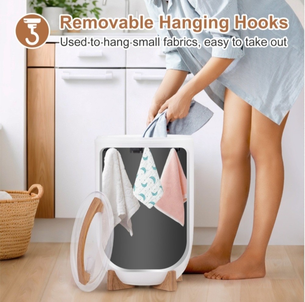 Towel Warmer Bucket Style with Remote Control Adjustable Timer, Child Lock