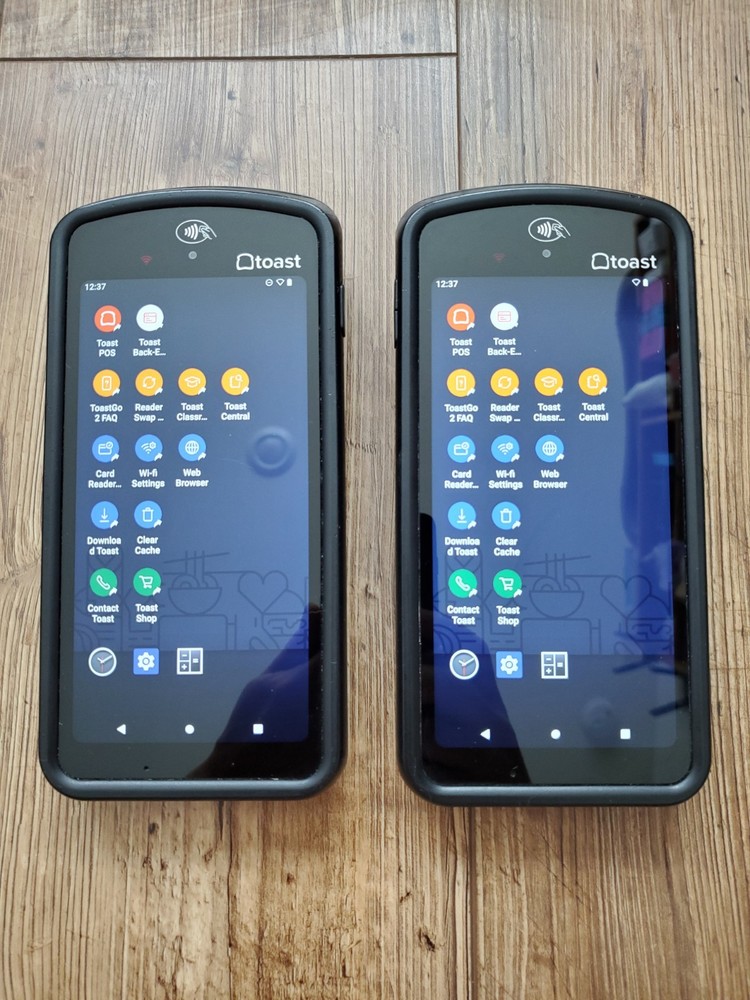 Two(2) Toast Flex POS Go 2 Handheld Tablet Mobile Computer Device - TG200