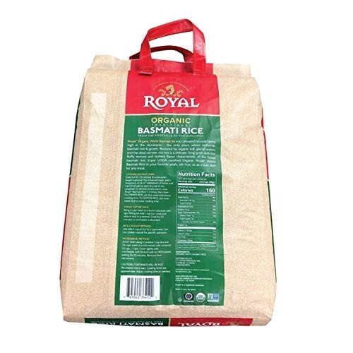 Organic Royal Traditional Basmati Rice 20 Lb