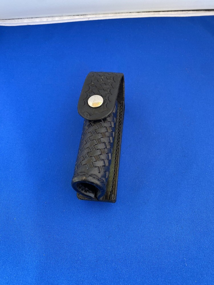 TEXAS SHOEMAKER 93C Leather Flashlight Holder Open Top Black L@@K L@@K!!