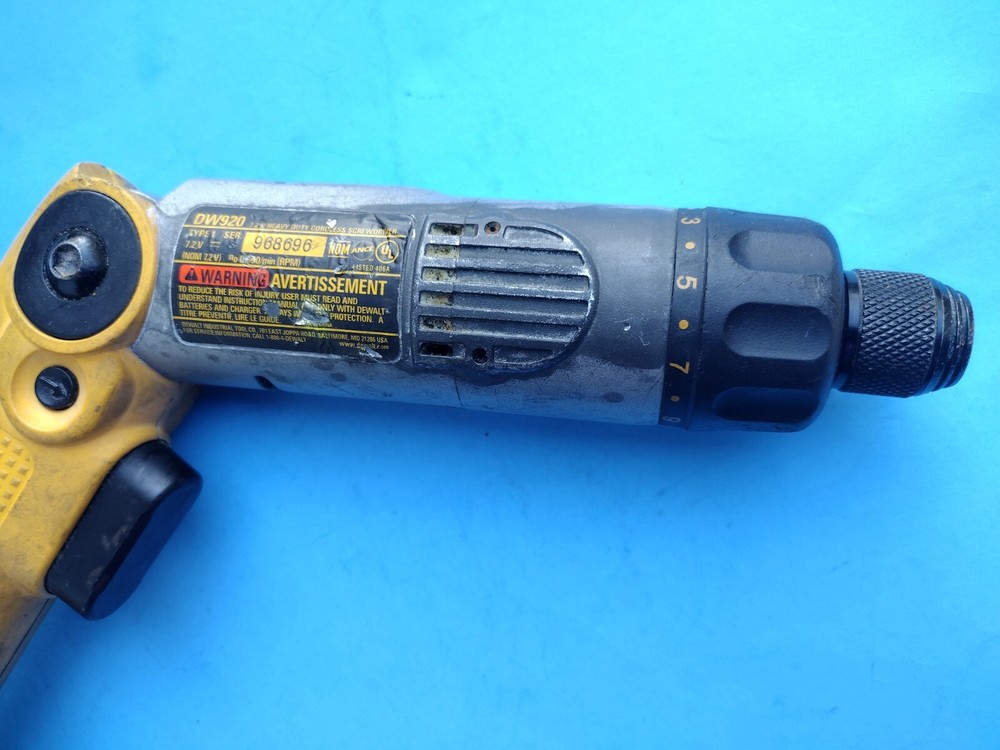 DeWalt DW920 Cordless Heavy Duty 7.2V Screwdriver Bare Tool Only, Tested!