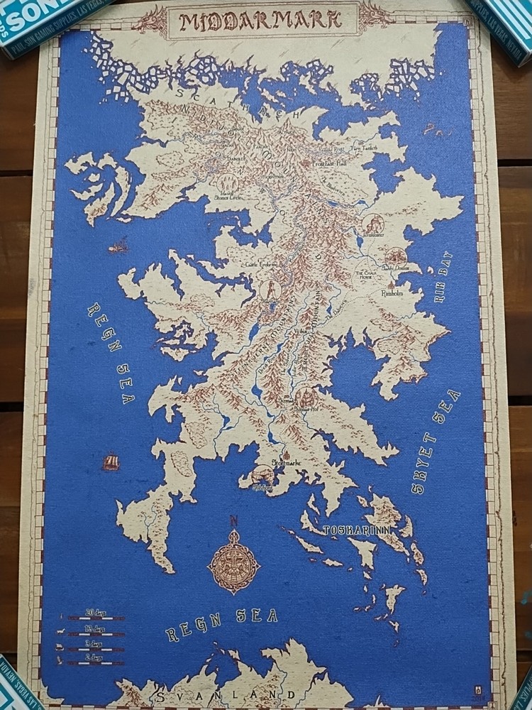 Middarkmark RPG World Map 18" X 12"