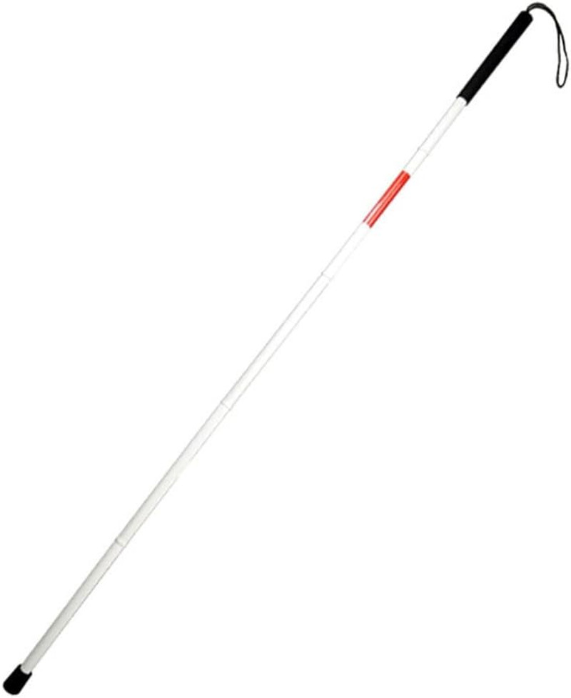 Folding Aluminum Walking Cane Stick Reflective Red for the Blind or Visually Imp