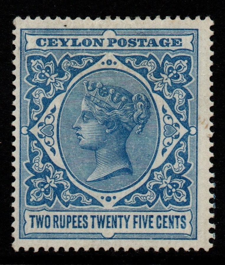 CEYLON SG264 1899 2r25 DULL BLUE MTD MINT