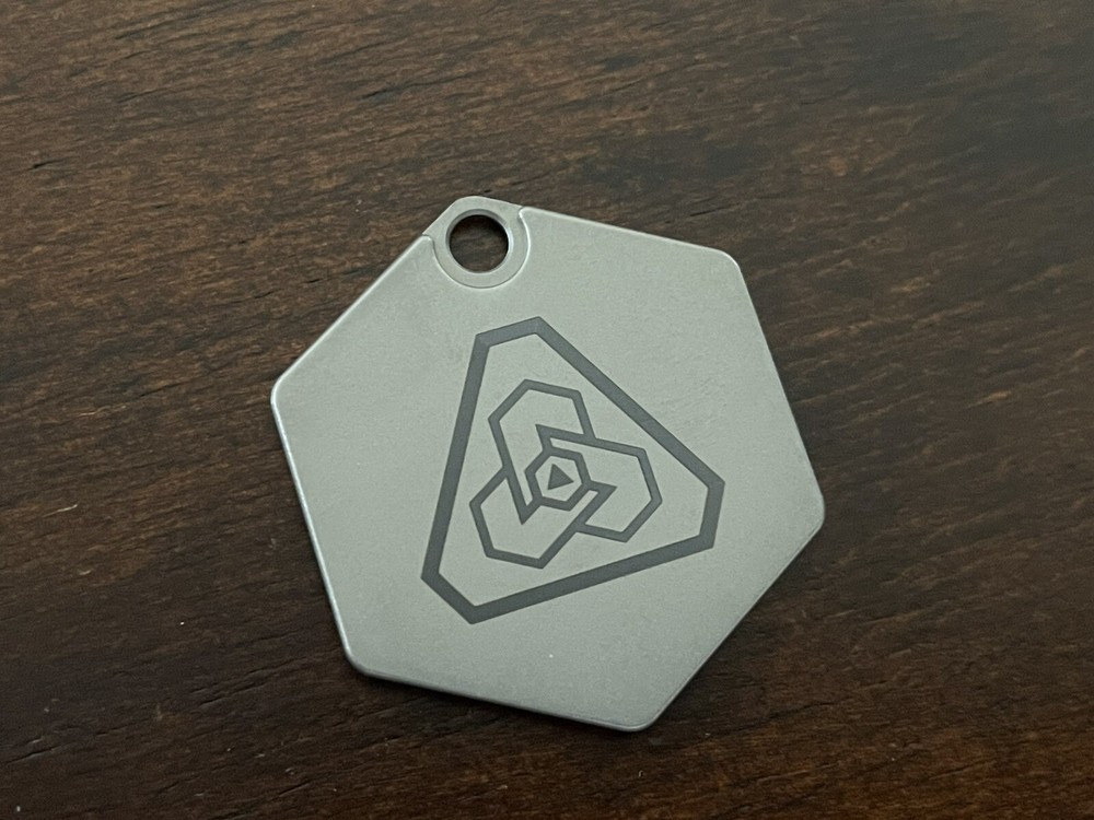 PDW Prometheus Design Werx Ti-Hex Tag All Terrain Theme Titanium Tag