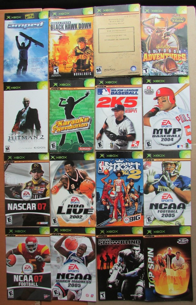 XBOX instruction manuals Microsoft  - you pick - free shipping!