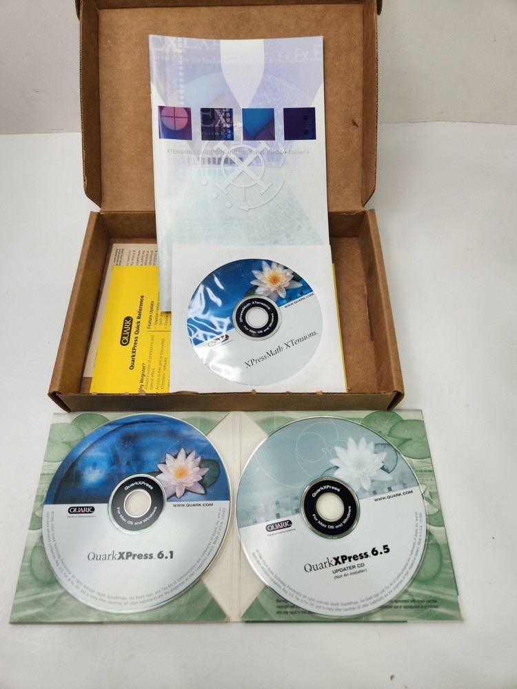 Quarkxpress Software Mac OS 6.1 6.5 and XPress Math XTensions New