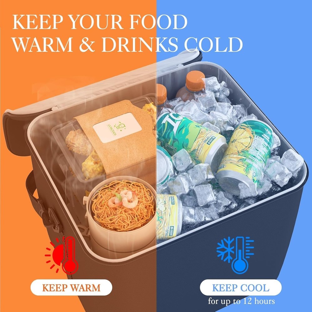 Large Capacity SUV Trunk Organizer with Sturdy Construction - 3 Compartments