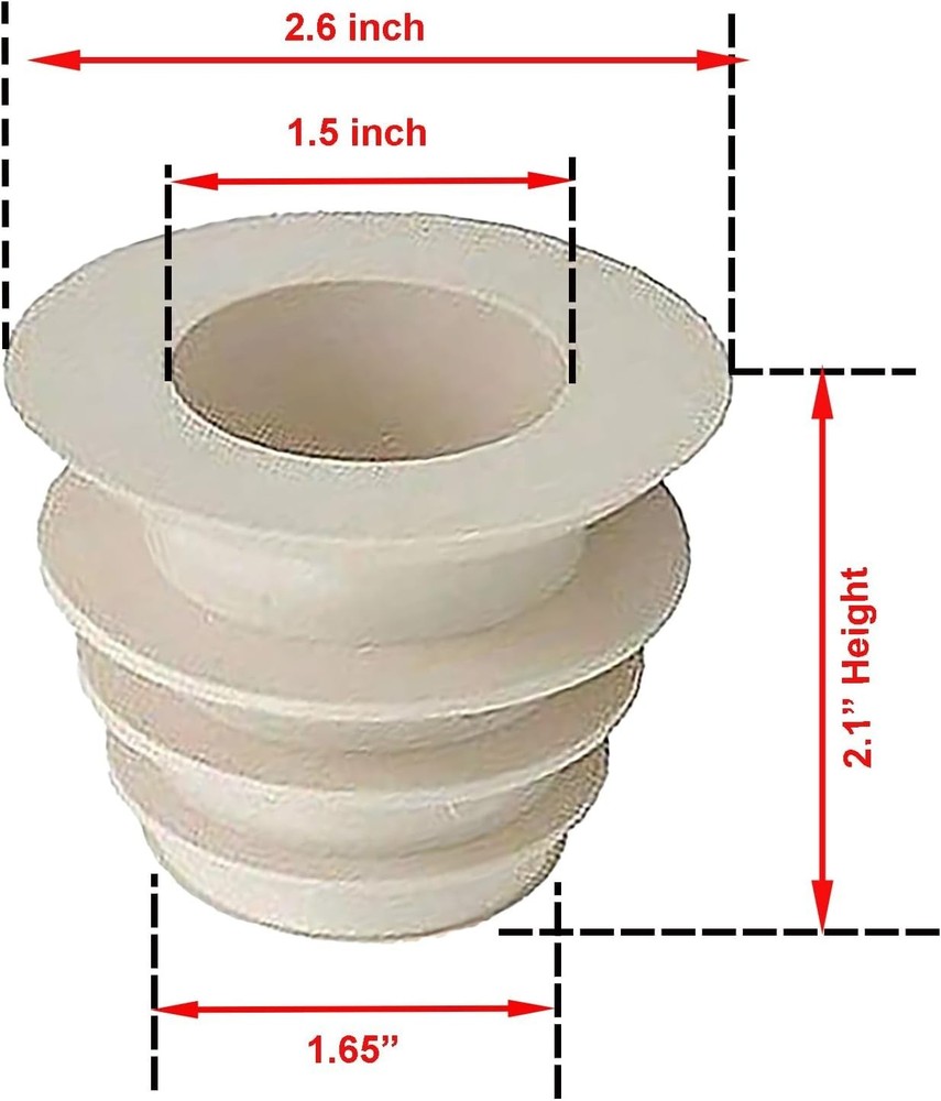 Durable Pool Skimmer Cone Adapter - Connect Vacuum Hose to 2" Skimmers