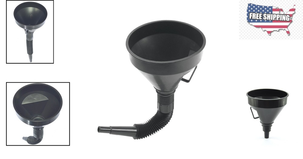 Compact 2.5 lb Funnel with Removable Spout for Effortless Liquid Transfers - Red