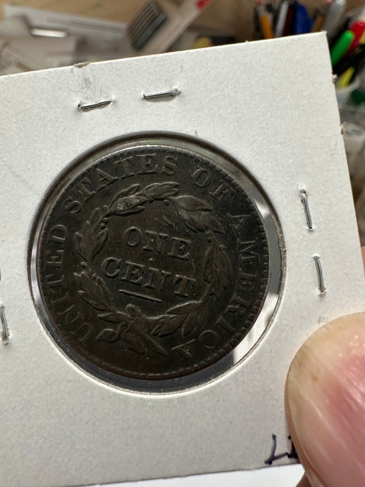 1827 coronet head large cent VF---XF