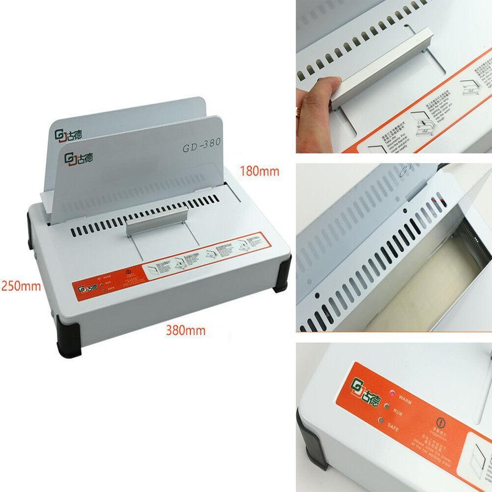 220V GD380 Automatic Hot Melt Binding machine A3 A4 A5 Book Envelope Binder new