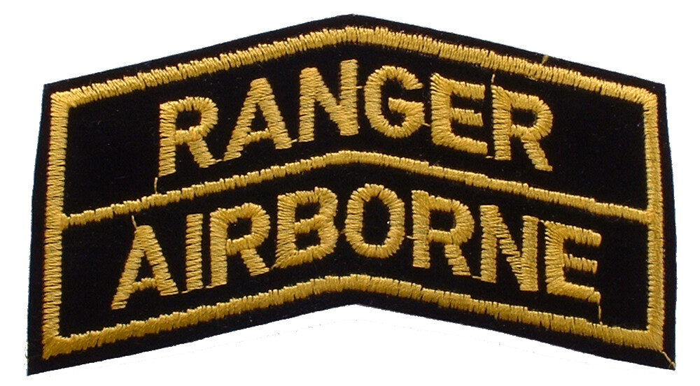 ARMY TAB "AIRBORNE-RANGER" Embroidered Shoulder Patch 3-5/8" (0812)