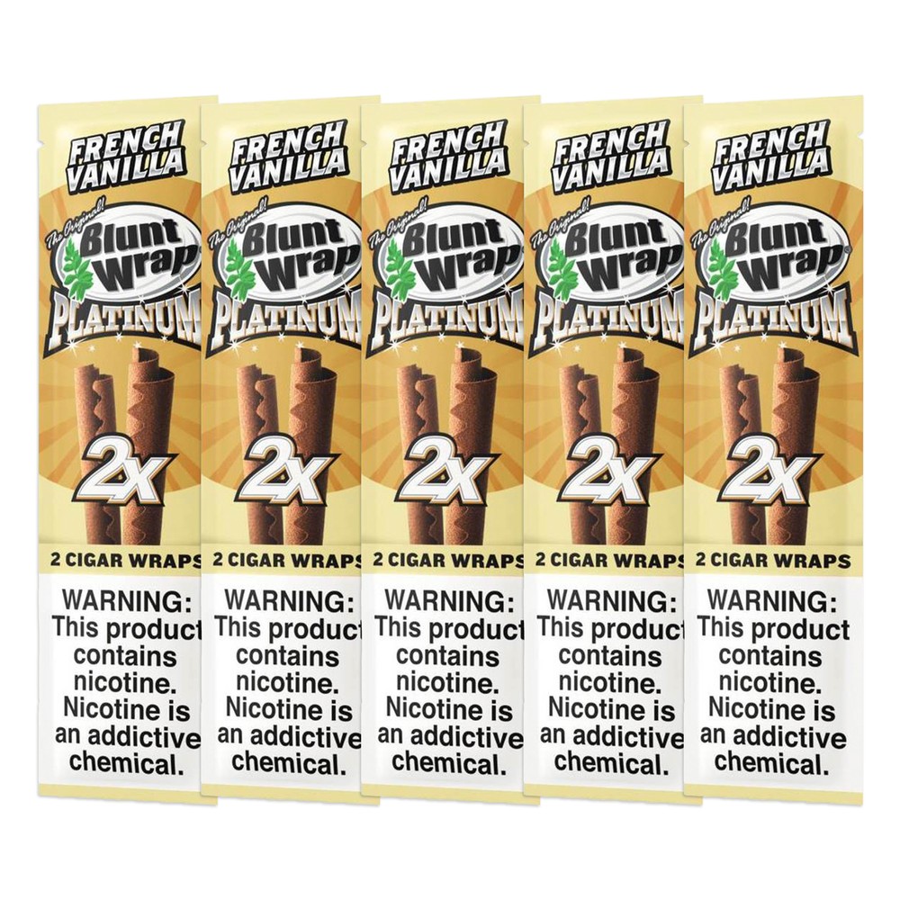 Double Platinum Wraps - French Vanilla Wraps - 5 Pouches (2 Per Pack)