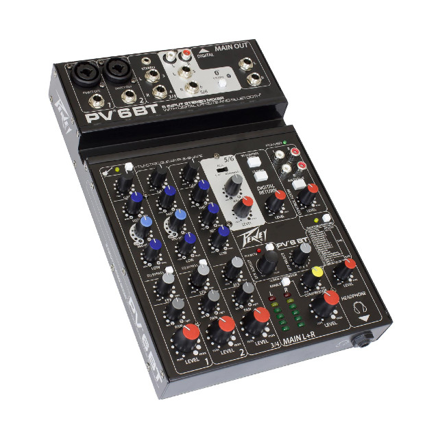 PV® 6BT Compact Mixer 6 Channel w/Bluetooth