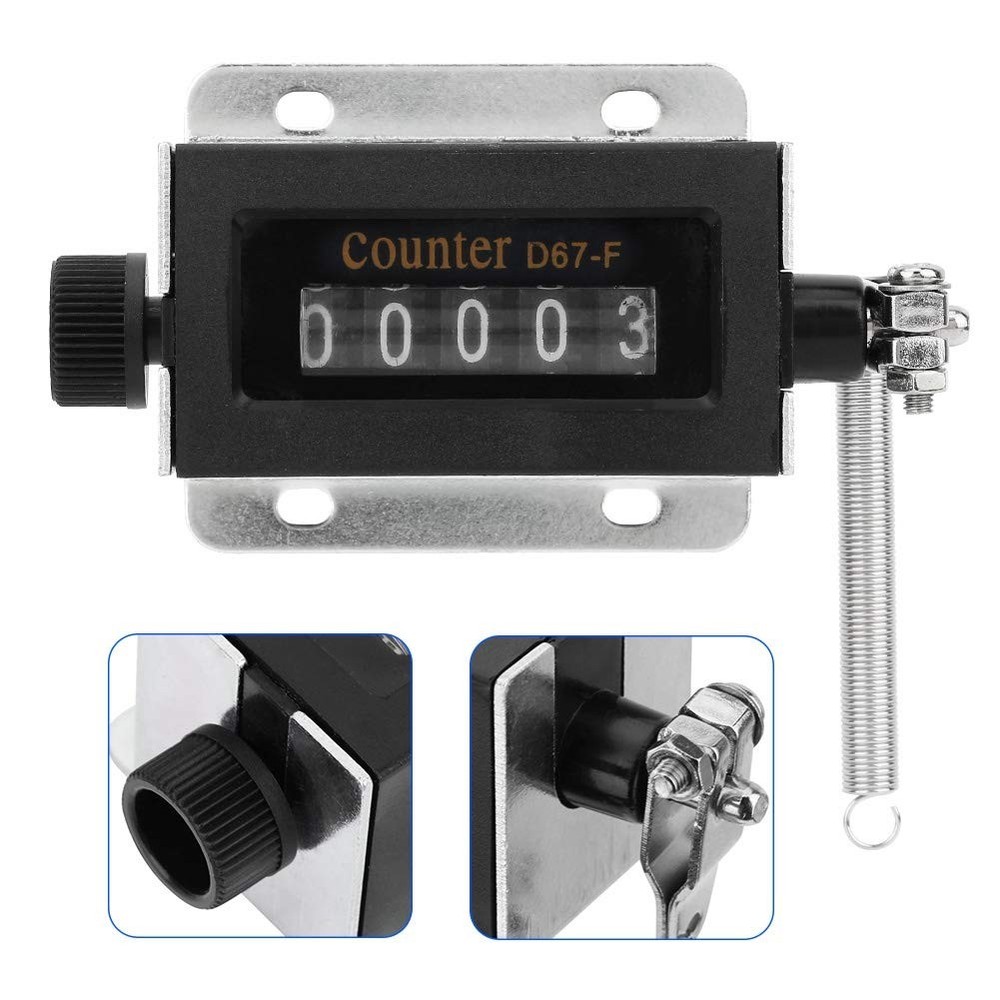 5 Digit Mechanical Counter Resettable Manual Hand Pull Tally Counter5 Digit M...