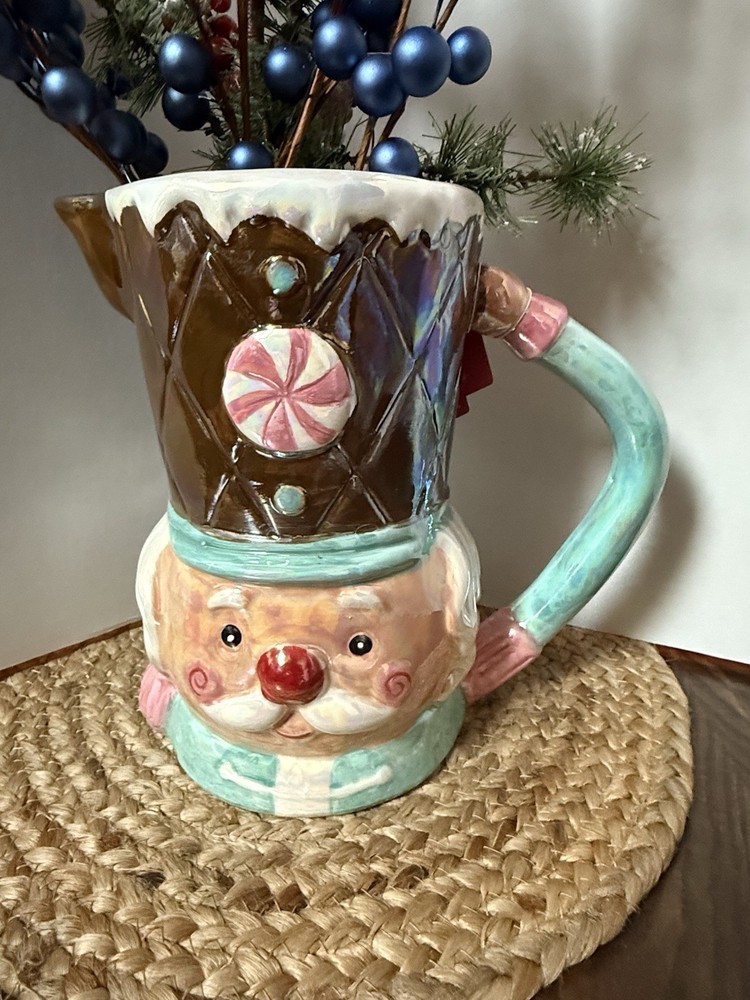 Iridescent Nutcracker Pitcher Pink Pastel