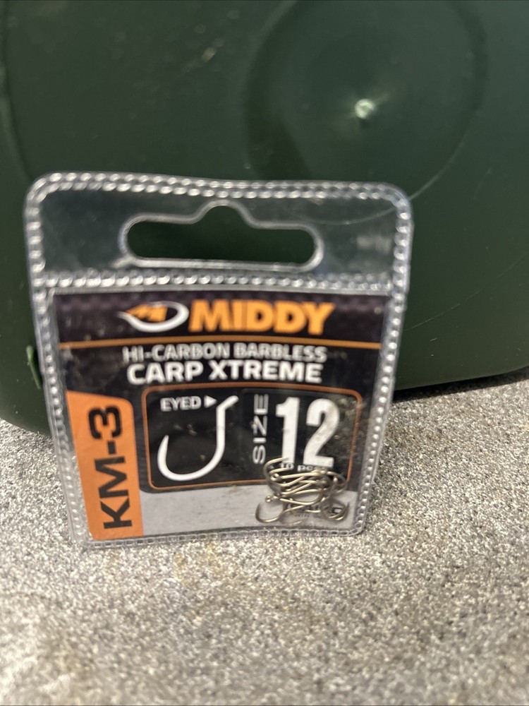 Middy Hi-Carbon KM-3 Barbless Carp Xtreme Size 12